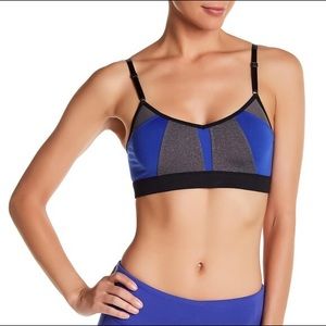 Alo blue and grey Trace 2 sports bra size small
